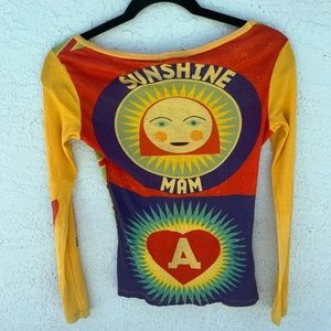 Vintage Custo Barcelona Long-Sleeved Sunshine Mam Top